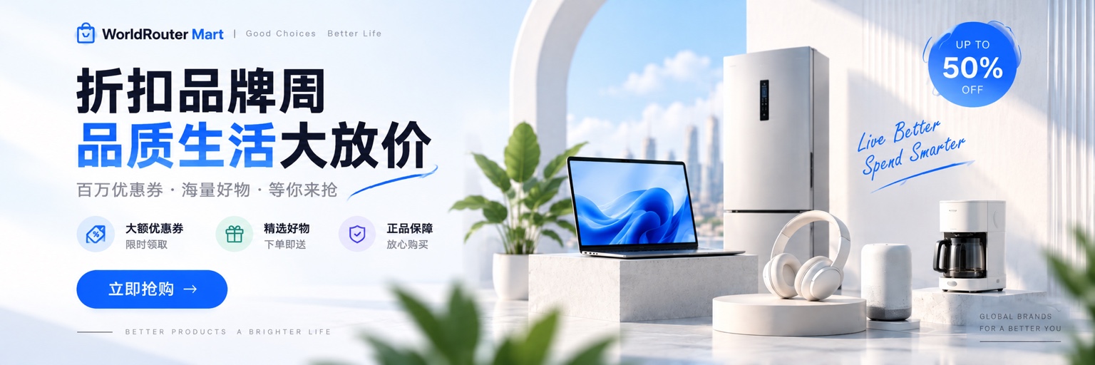 WorldRouter Mart 折扣品牌周 品质生活大放价